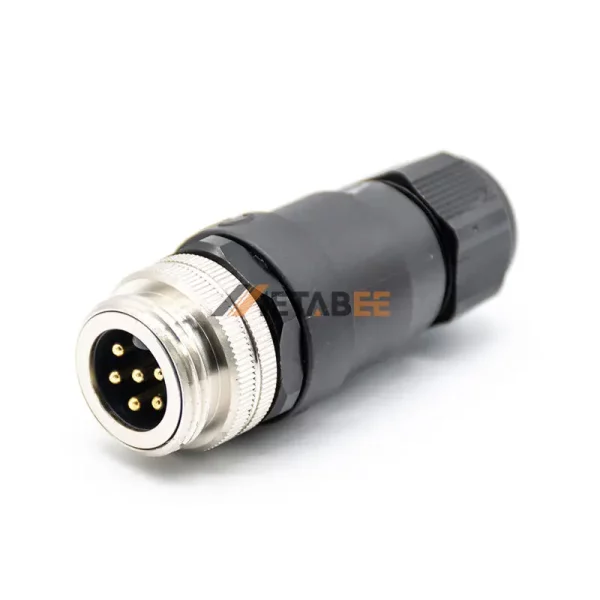 78“ 6 Pin Male Field Wireable Connector, Straight, IP67 01