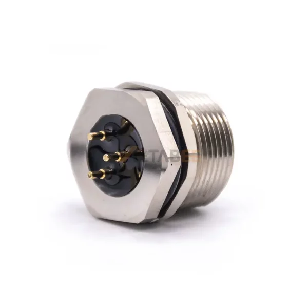 High Quality 7 8“ 3 Pin Female Circular Connector, Bulkhead Mount, PCB Mount 01
