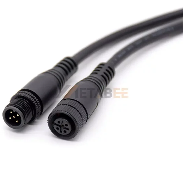 M12 5 Pin A Coded Female to M12 5 Pin A Coded Male Extension Cable 01