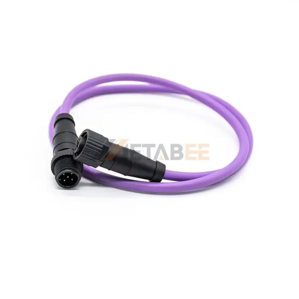 M12 5 Pin A Coded Male to Female Molded Sensor Cable 01