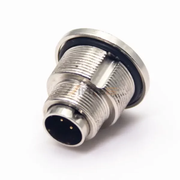 M9 6 Pin Male Panel Mountconnector for Cable, Solder, IP67 01