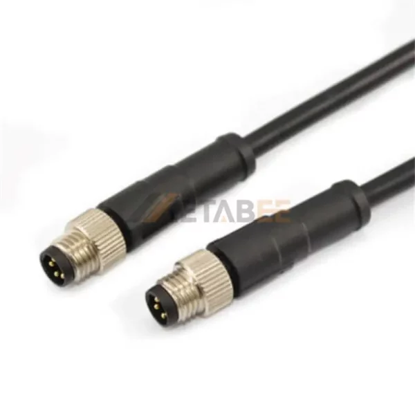 4-Pin A Coded M8 to M8 Adapter Cable, 24AWG 01