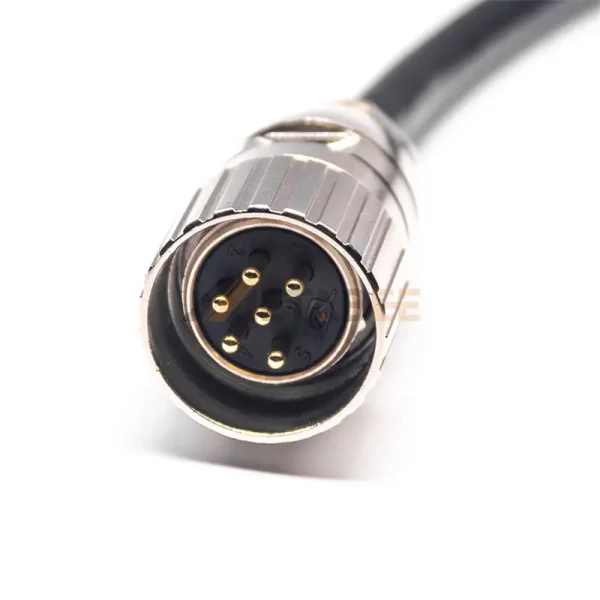 M23 6 Pin A Coded Male Cable Assembly, 14AWG,1m 01