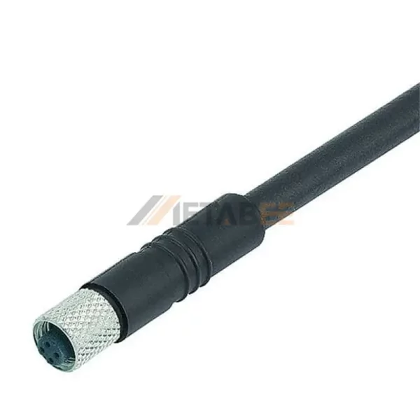 M5 A Coded 4 Pin Female Molded Cable, 26AWG, 1m