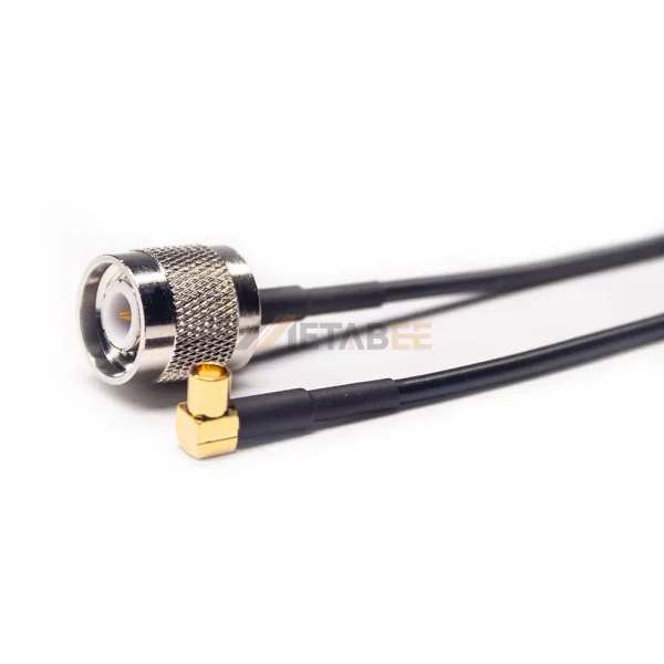 Right Angle MCX Female to TNC Male Cable Assembly Using RG174 Coax 01