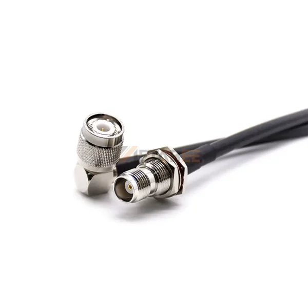 Right Angle TNC Male to TNC Female Cable Assembly Using LMR195 Coax 01