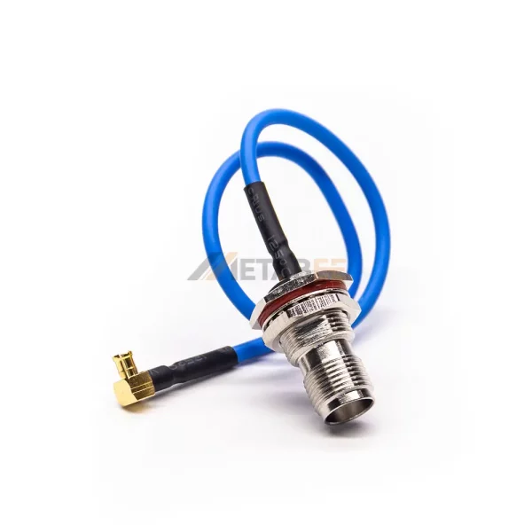 TNC Female to MCX Male Coax Cable with RG402, 20cm 01