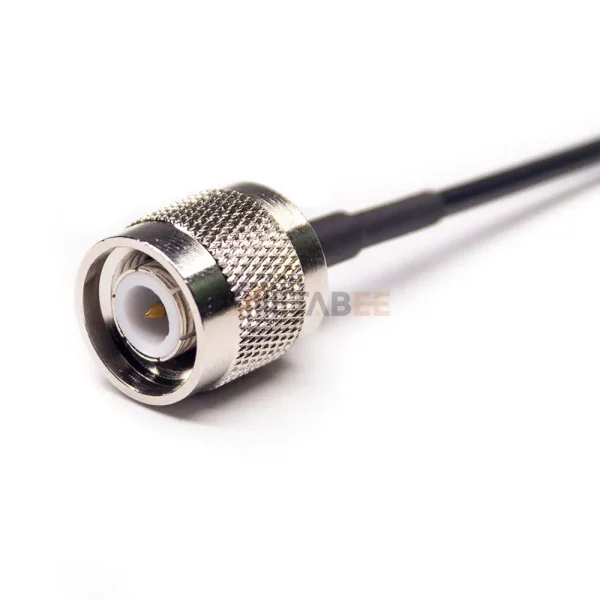 TNC Plug to MCX Male Cable Assembly Using RG174 Coax, 10cm 01