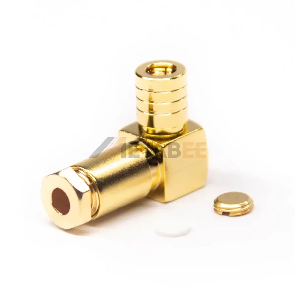 Right Angle SMB Male Coaxial Connector Clamp Attachment for RG174 01