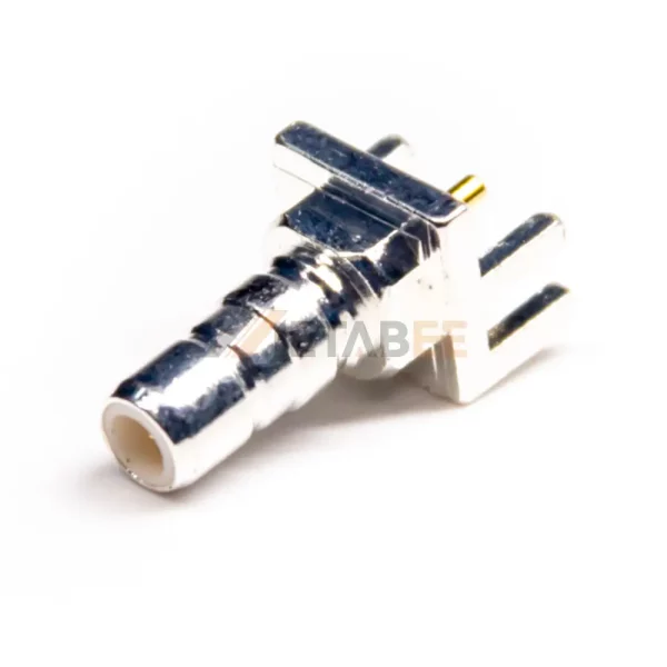 SMB Female Edge Mount Connector for PCB, Solder 01