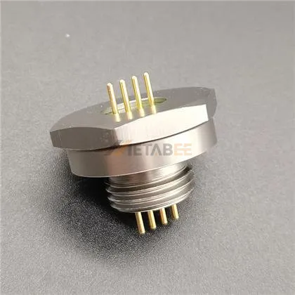 YC-10235-04P Glass to Metal Sealed Hermetic Circular Electrical Feedthrough Connector 01