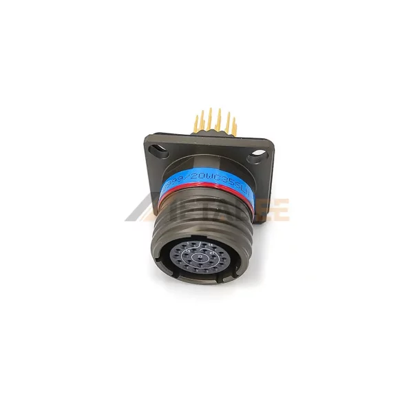 D3899920WC35SLN Series III Circular Connector, Wall Mount Flange Receptacle, 13-35, Long PCB Socket Contacts 01