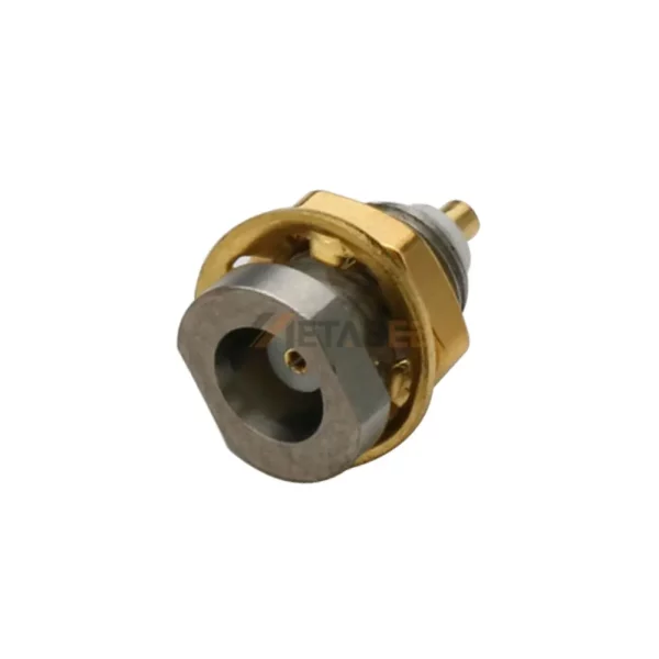 MCX Female Solder RF Coaxial Connector, Bulkhead