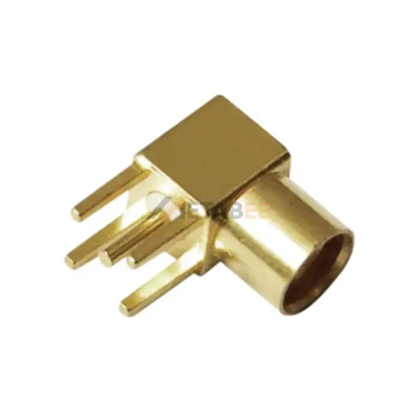 MCX Jack Connector for PCB, Through Hole, Right Angle