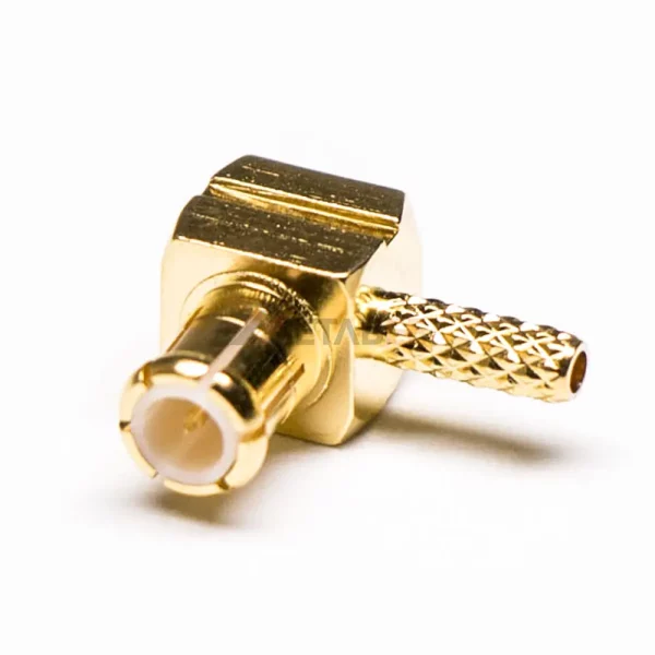 MCX Male Crimp Connector for Cable, Right Angle, 50 Ohm 01