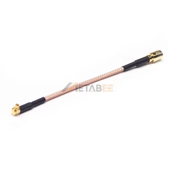 Right Angle MMCX Male to SMB Male Cable Assembly Using RG316 01