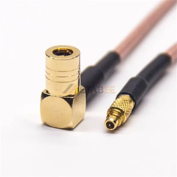 Right Angle SMB Male to MMCX Male Cable Assembly Using RG316 01