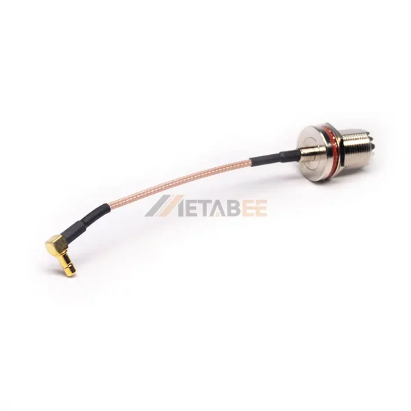 R/A SMB Female to Bulkhead UHF Female Cable Assembly 01