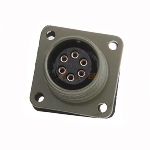 MS3102A14S-6S MIL-DTL-5015 Circular Connector, Box Mounting Receptacle, 14S-6, Socket Contacts (1)