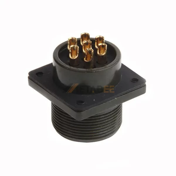 MS3102A20-15P MIL-DTL-5015 Circular Connector, Box Mounting Receptacle, 20-15, Pin Contacts 02