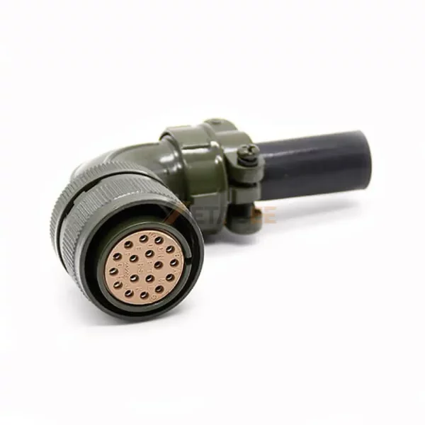 MS3108A20-29S MIL-DTL-5015 Circular Connector, 90 Degree Plug, 20-29, Socket Contacts 01