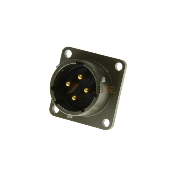 MS3112E14-4P MIL-DTL-26482 Series 1 Connector, Box Mounting Receptacle, 14-4, Pin Contacts