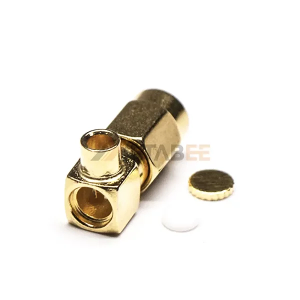 Right Angle SSMA Male Clamp Connector, 50 Ohm 01