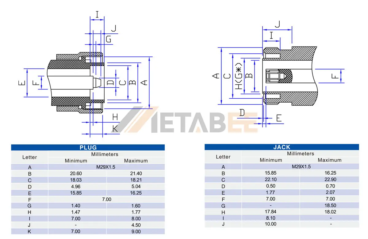 7 16 DIN Connector Interface Dimensions