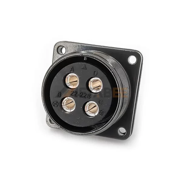 MS3102A22-22S MIL-DTL-5015 Circular Connector, Box Mounting Receptacle, 22-22, Socket Contacts