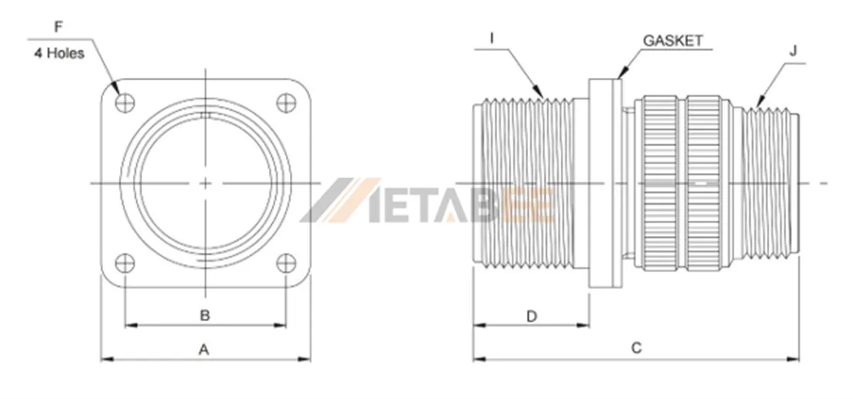 MS3100A Wall Mounting Receptacle 01