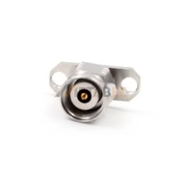 2.4 mm Male Panel Mount RF Connector with 2 Hole Flange, Solder, DC-50 GHZ 01