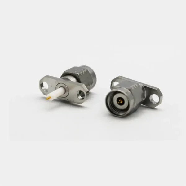 2.4 mm Male Solder Panel Mount Connector with 2 Hole Flange, DC-50 GHZ