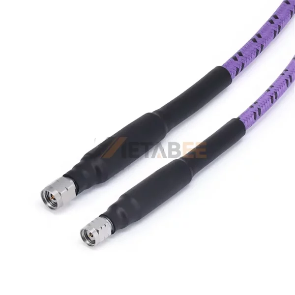 2.4mm Male to1.85mm Male using 3506 Series Flexible Low Loss RF Test Cable, DC-50 GHz, Armored
