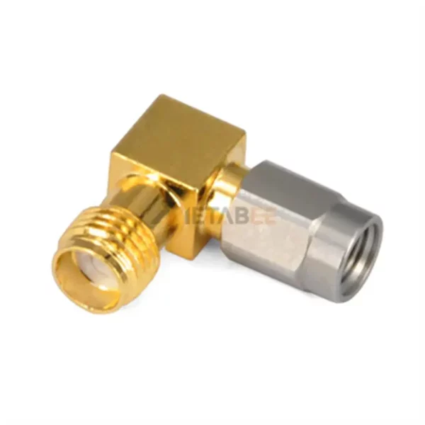 SSMA Male to SMA Female Adapter, Right Angle, DC-18 GHz