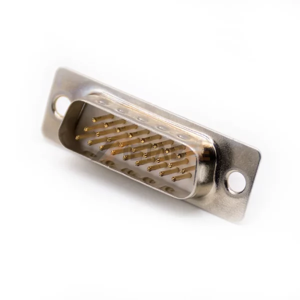26 Pin HD D-Sub Male Connector for Cable Mount, Solder Cup, 2.29mm Pitch