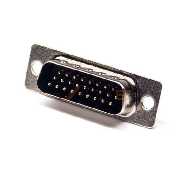 26 Pin High Density D-Sub Male Connector for Cable Mount, Solder Cup, 2.29mm Pitch