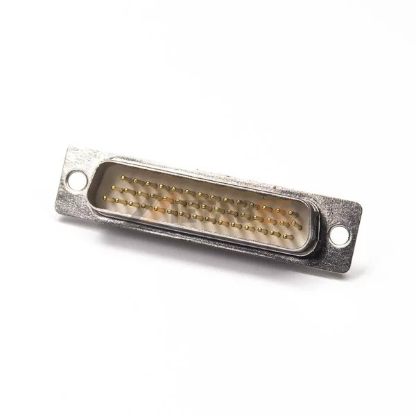44 Pin D-Sub Male Connector for Cable Mount, Solder Cup, Machined Contacts, 2.29mm Pitch