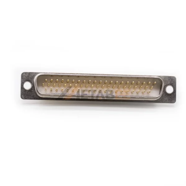 62 Pin D-Sub Male Connector, Cable Type, Solder Cup, 2.29mm Pitch, Machined Contacts