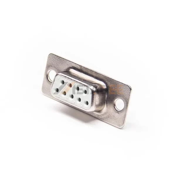 9 Pin D-Sub Female Connector for PCB Mount, 2.77mm Pitch, Zinc Alloy Shell