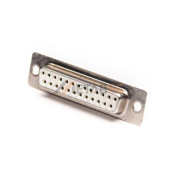 D-Sub DB-25 Female Connector, Cable Type, Solder Cup, 2.77mm Pitch, Machined Contacts