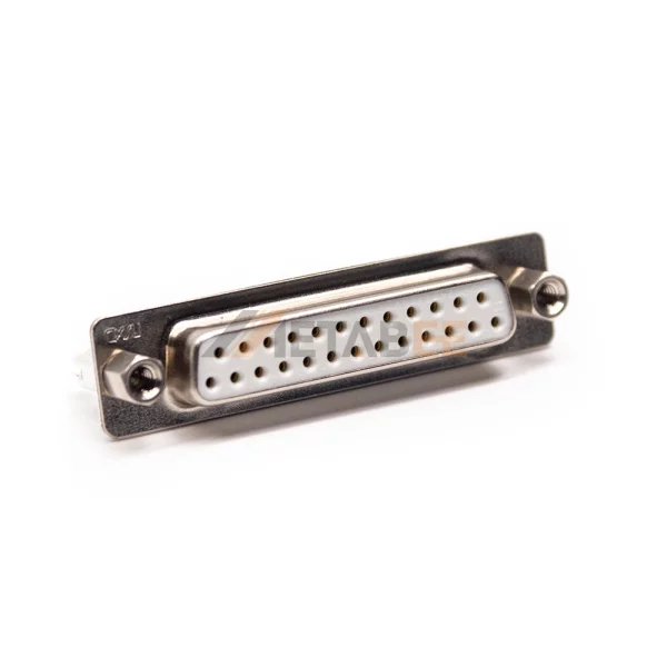 DB-25 Female Connector for PCB Mount, Through Hole, 2.77mm Pitch, Machined Contacts
