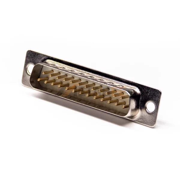 25 Pin Male D-Sub Connector for PCB Mount, Through Hole, 2.77mm Pitch, IP20