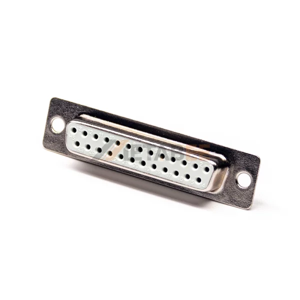 D-Sub DB25 Female Solder Connector, Cable Type, 2.77mm Pitch, Zinc Alloy Shell