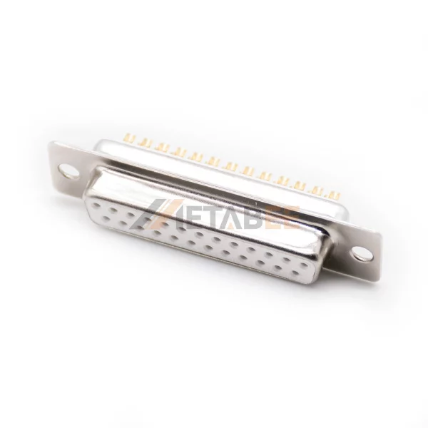 D-Sub DB25 Female Connector, Cable Type, Solder Cup, 2.77mm Pitch