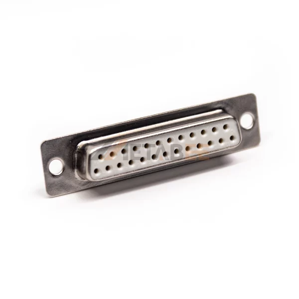 D-Sub 25 Pin Female Connector, Solder Cable Type, 2.77mm Pitch
