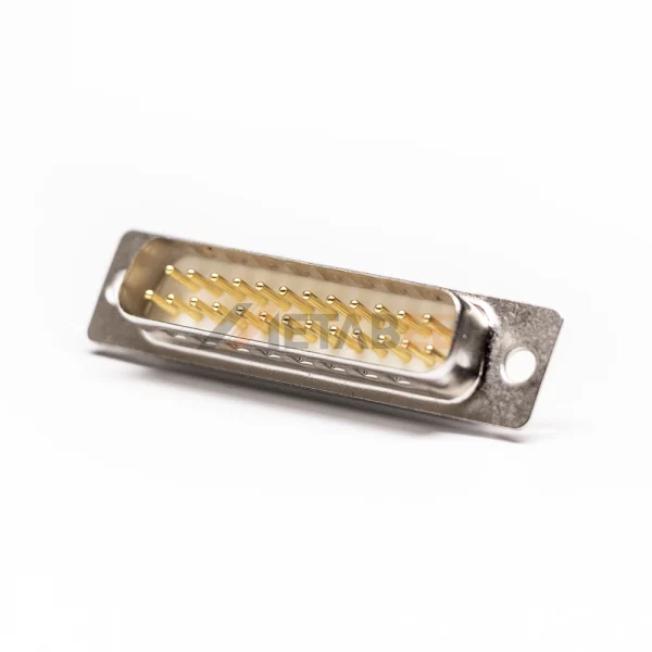DB-25 Male Connector, Cable Type, Solder Cup, 2.77mm Pitch, Machined Contacts