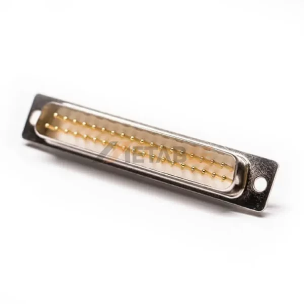 D-Sub 37 Pin Male Connector, Cable Mount, Solder Cup, Machined Contacts, 2.77mm Pitch