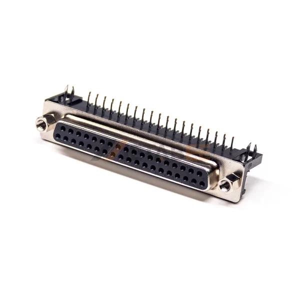 D-Sub 37 Pin Right Angle Female Connector for PCB Mount, 2.77mm Pitch, IP20