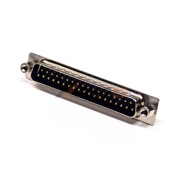 D-Sub DB37 Male Connector, Cable Mount, Solder Cup, 2.77mm Pitch, Zinc Alloy Shell