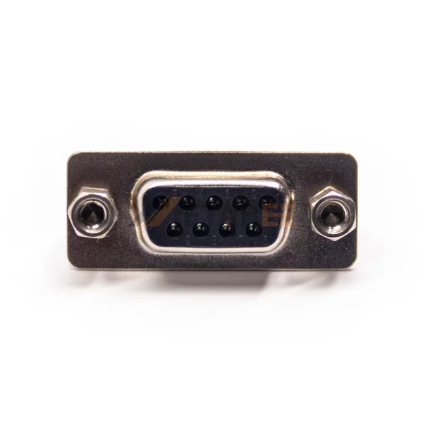 D-Sub DB9 Female Connector, PCB Mount, Through Hole, 2.77mm Pitch, 4-40 UNC Screwlock